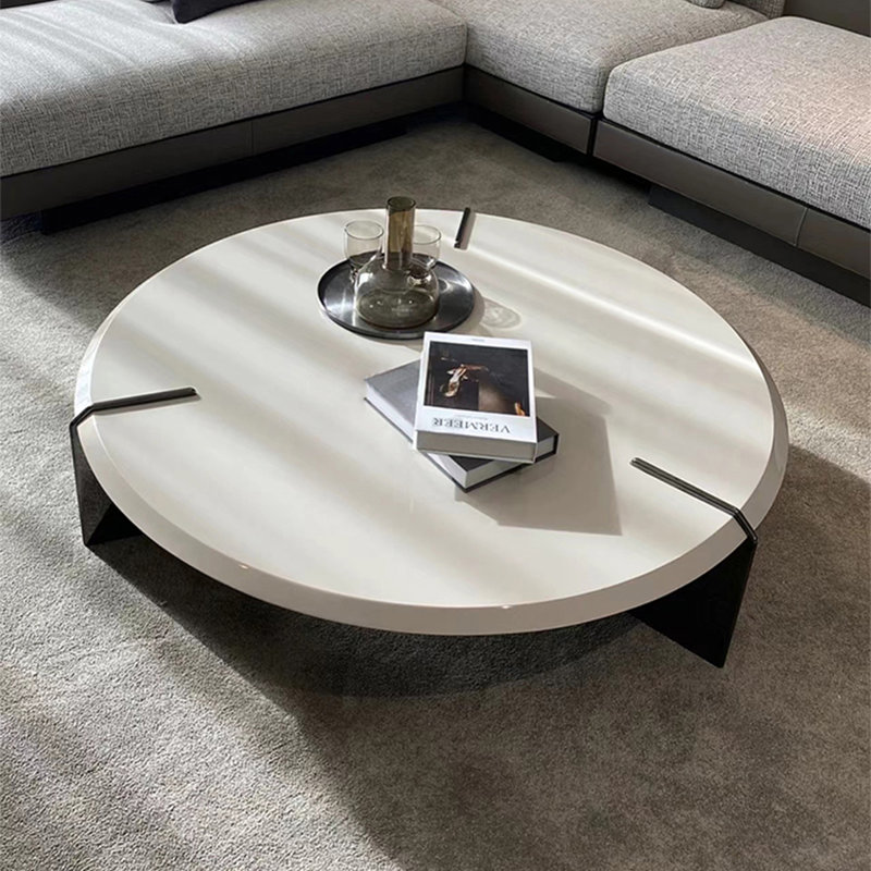 Table basse moderne et simple de salon, H 11,8 po x L 47,2 po x l 47,2 po