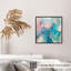 «Abstract Cyan Symphony», reproduction d'art moderne sans cadre-481588839