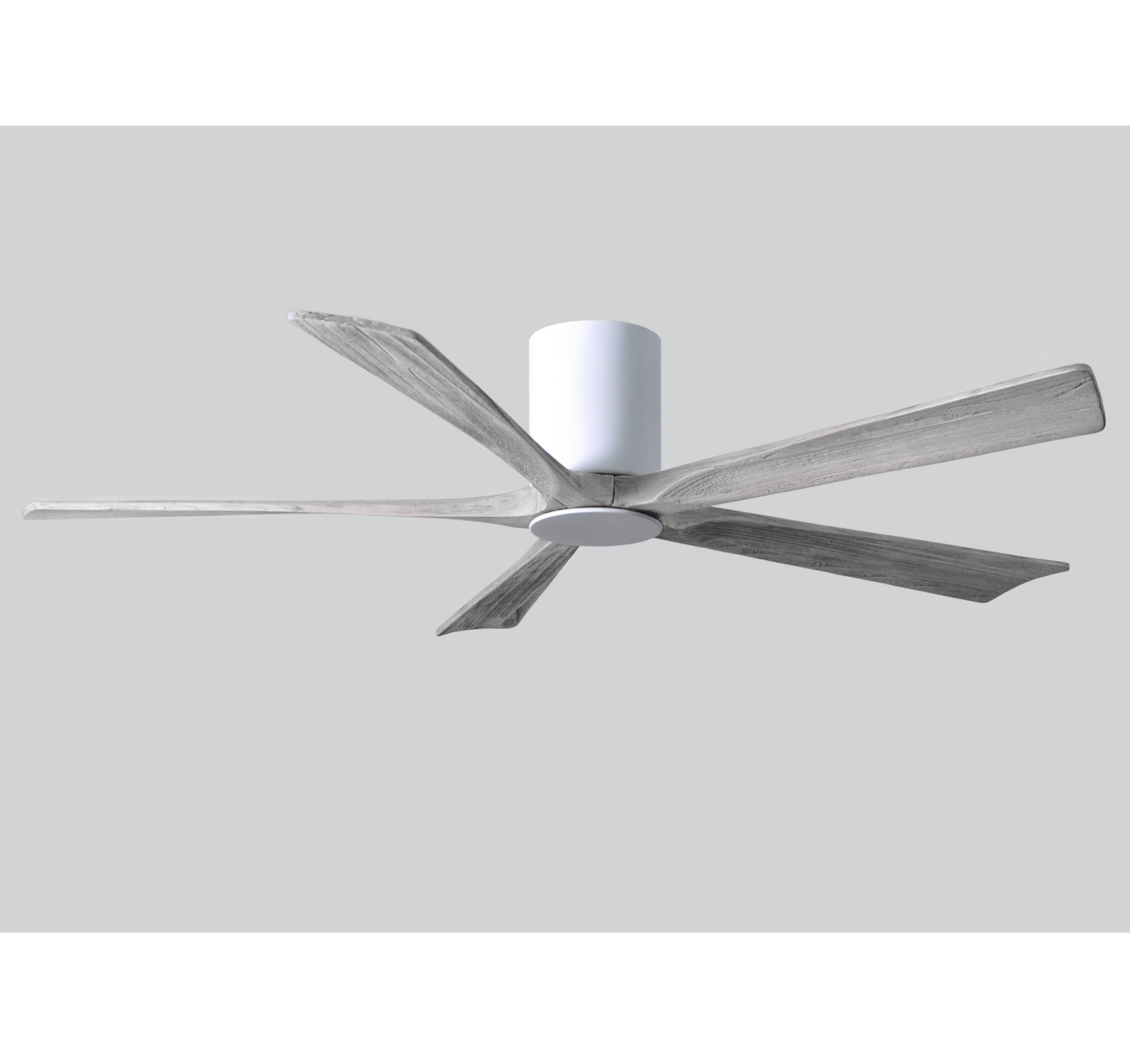 Irene Ceiling Fan with LED Light Kit, Gloss White, 60", Barn Wood Tone