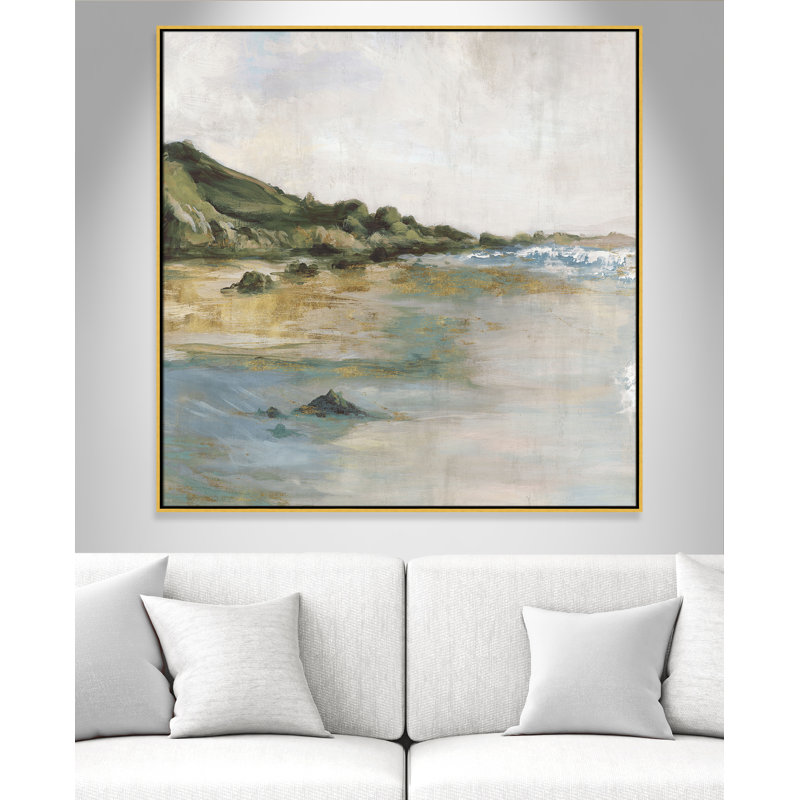 Cordoba Tide’s Edge Print by, 46.5" H x 46.5" W, Gold
