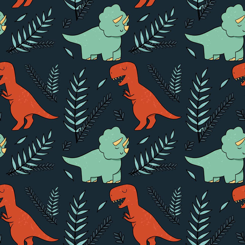 Rouleau de papier peint adhésif 8,5 pi x 24 po Tigela Dinosaurs