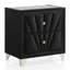 Structure entièrement revêtue de tissu 1pc Table de chevet avec boutons en cristal et acrylique-1920968765