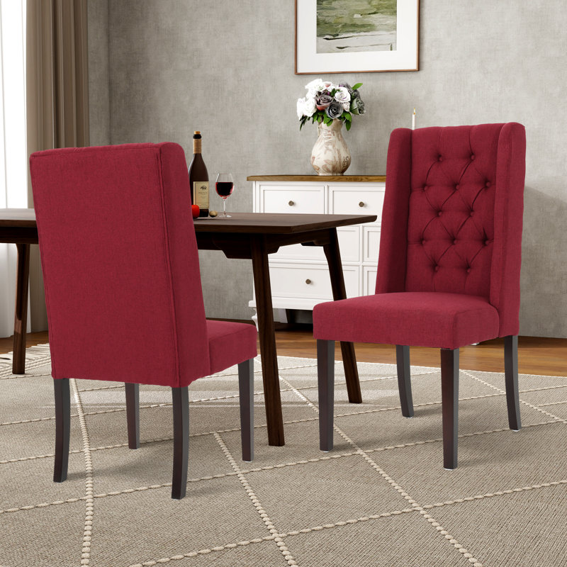 Chaise rembourrée à oreilles 21,23 po, Rouge