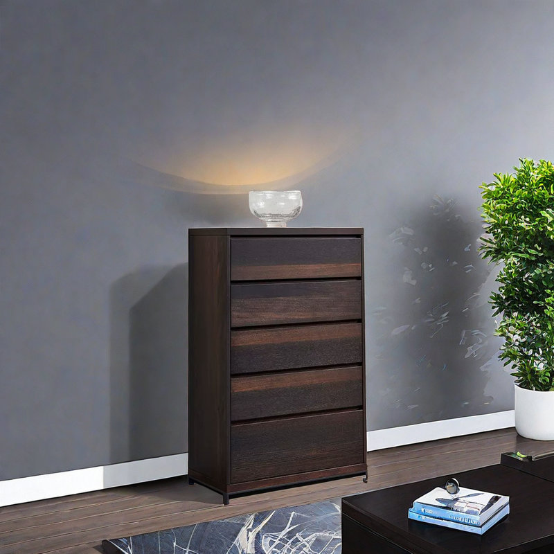 Smoke Color Simple Light Luxury Accent Cabinet Accent Chest