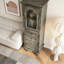 Farmhouse Tall Narrow Storage Cabinet – Rustic Wood Linen Cabinet with 2 Drawers & 2 Doors-818485725