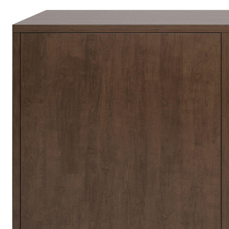 Walnut Brown 60" Solid Wood Mid-Century Sideboard Buffet