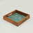 Floral Mango Wood Serving Tray with Handles | Handcrafted Decorative Serving Tray in Aqua | Wooden Tray for Coffee Table, Kitchen, Entertaining & Home Décor