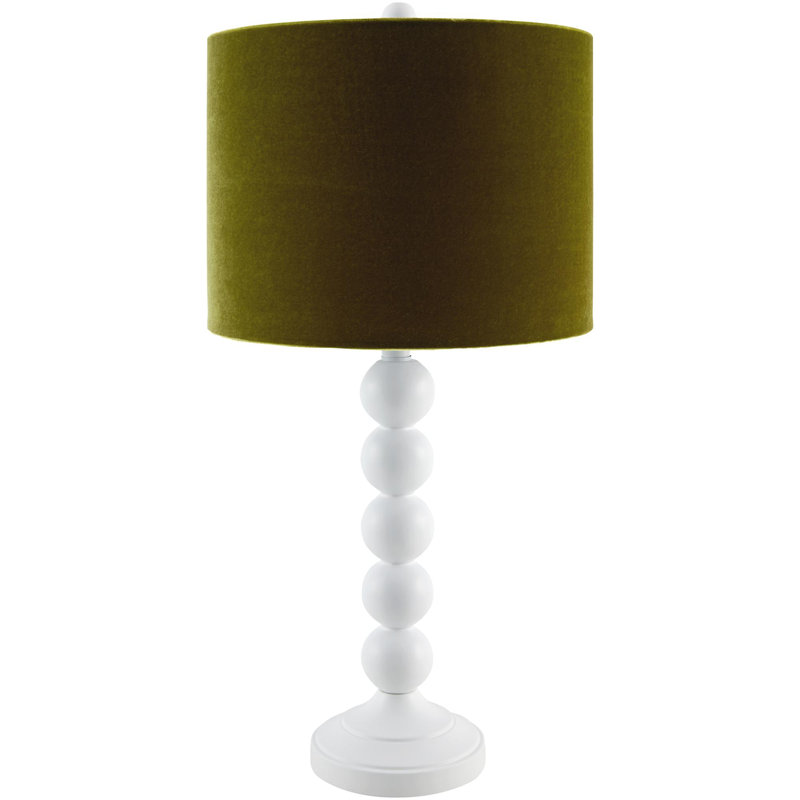 Lampe de table Elaine, Blanc, Crème, H 32 po x l 15 po x P 20 po