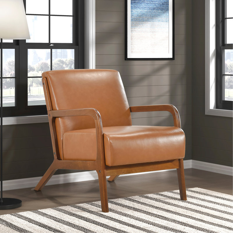 Fauteuil d'appoint brun Hauteur de l'emballage et finition noyer Capacité de poids de 300 lb