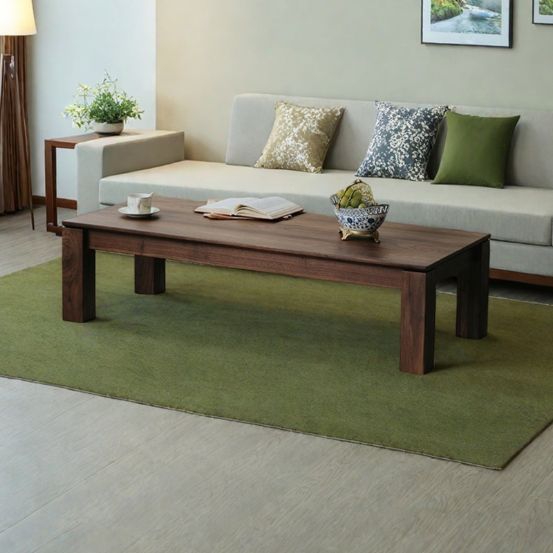Modern walnut solid wood coffee table, 13.77”H x 47.24”L x 23.62”W