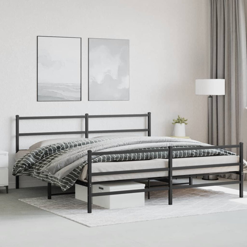 Metal Bed, Black, Emperor (7')