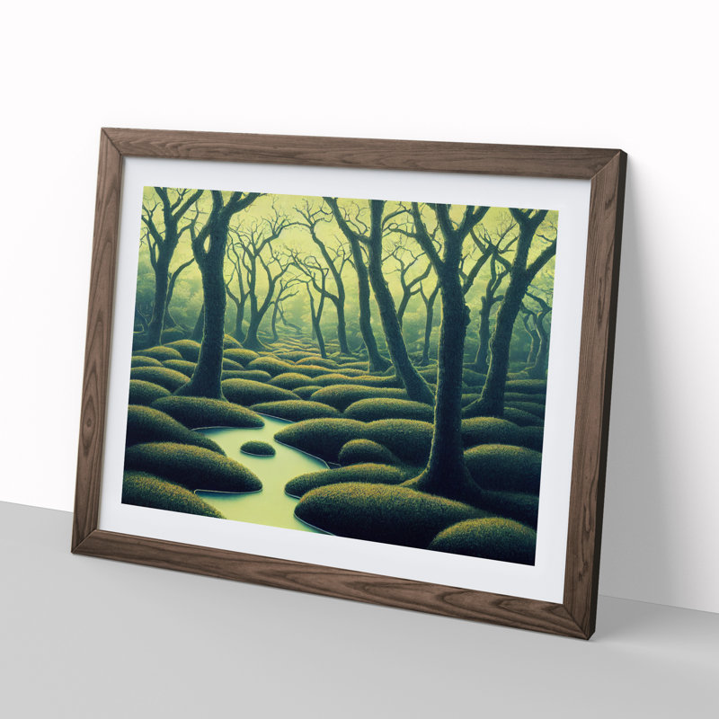 Unbeatable Forest - Framed Print, 46cm H x 64cm W x 2cm D, Walnut