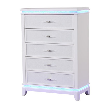 Commode moderne blanc laiteux