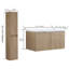 Ensemble de meuble-lavabo mural de 1 po | lavabo et armoires latérales doubles | portes à fermeture en douceur | conception combinée spacieuse | assemblage facile