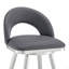 Tabouret tournant en acier inoxydable brossé avec similicuir gris-1464174075-1464174069-1464174071
