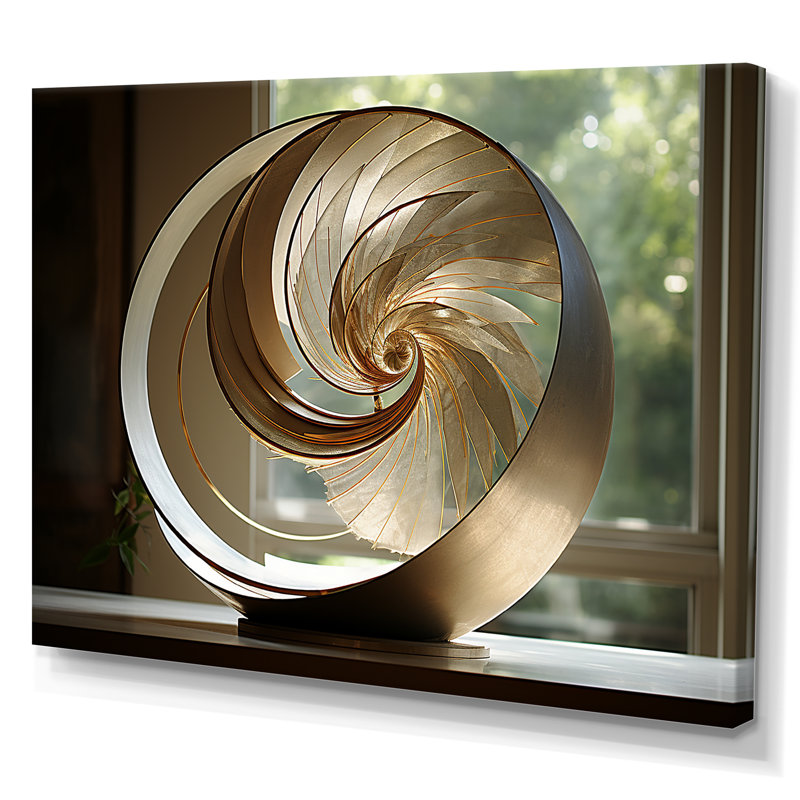 «Bronze Beauty Nautilus Vortex» sur toile, H 30 po x l 40 po x P 1,5 po, Toile tendue