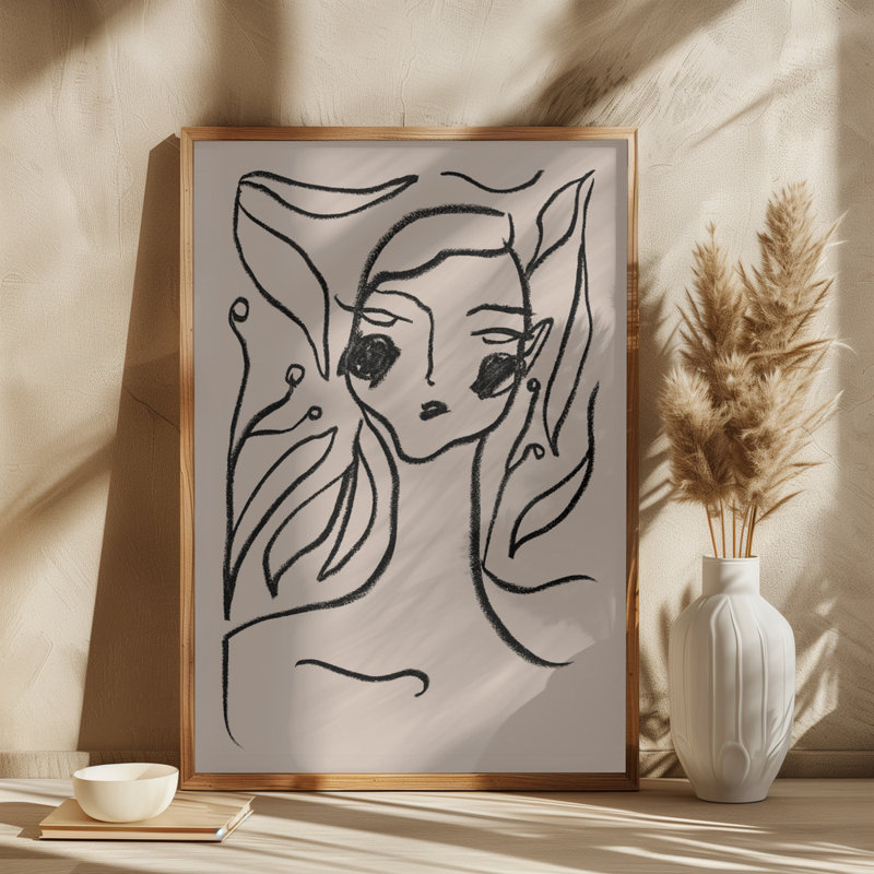 Gaia, 50.8cm H x 76.2cm W, Black