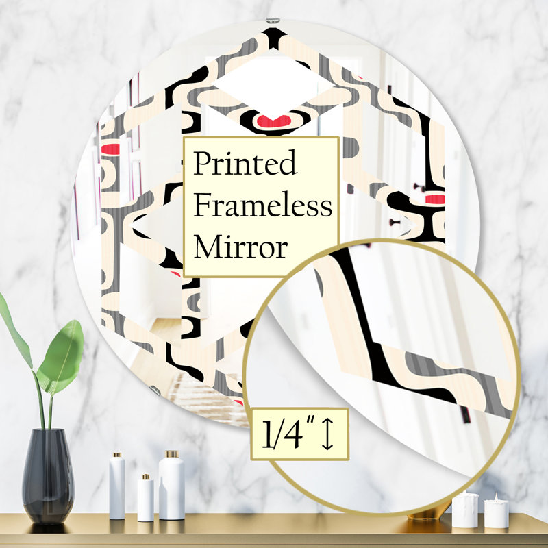 Miroir mural Hexagon Star Abstract Design Eclectic, H 31,5 po x l po
