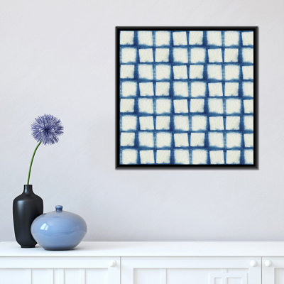 « blue shibori iv », peinture sur toile