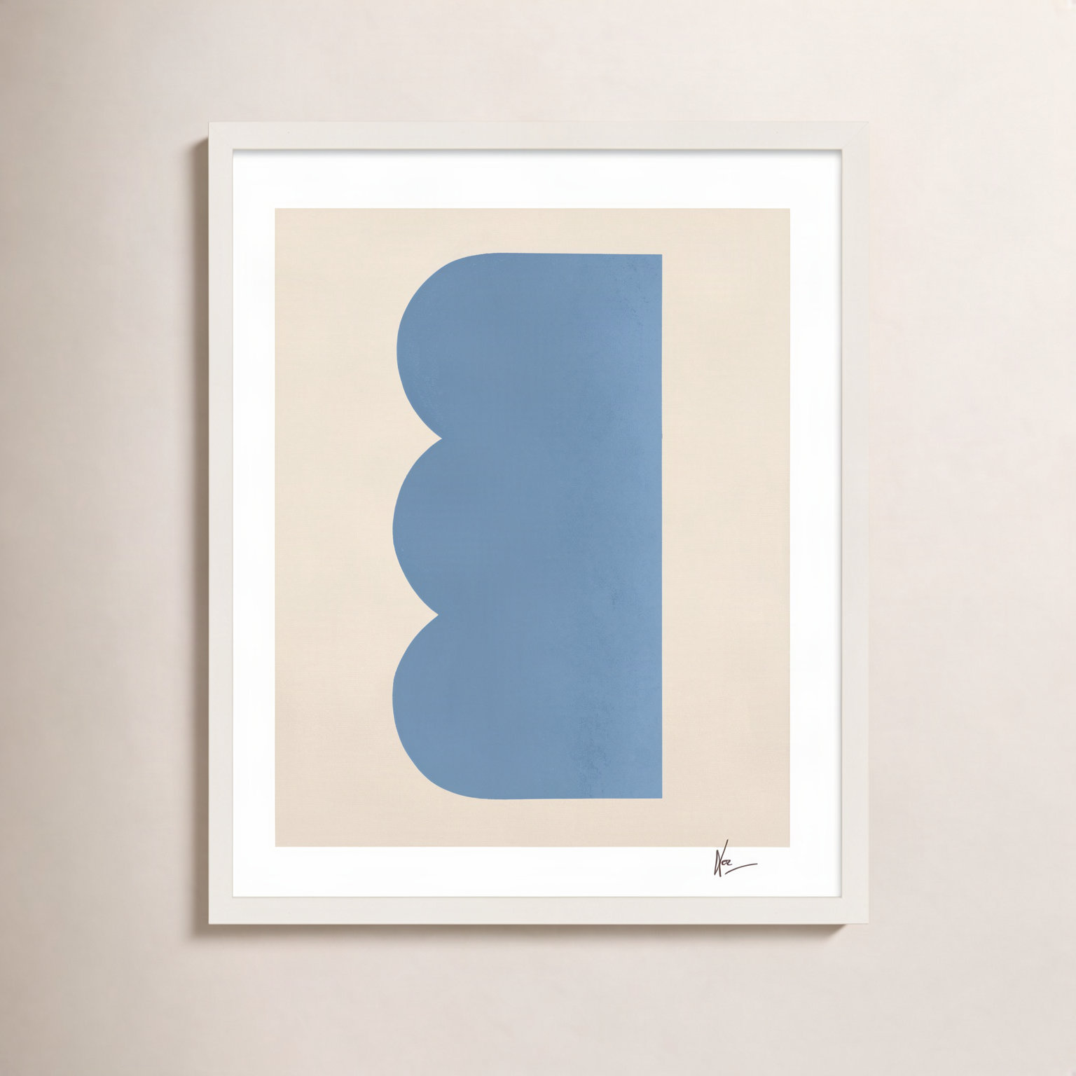 Keyhole 6 by Lee Lessem, 25" H x 20" W x 1.25" D, White Framed
