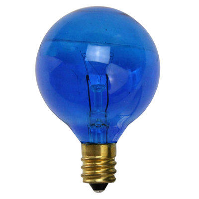 Ampoules incandescentes bleues de remplacement pour globe de Noël G40 - 7 watts