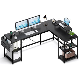Bestier Office Desk with Drawers, 55 inch Industrial Computer Desk with  Storage, Wood Teacher Desk with Keyboard Tray & File Drawer for Home  Office