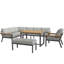 Garden Conversation Set 8 Places With 2 Sofas, 1 Armchair, 1 Bench And 1 Table Grey