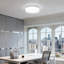 Plafonnier encastré moderne 12 pouces à DEL, verre nuageux rond, finition blanche, température de couleur réglable en 5 étapes (3000k-6000k), économie d'énergie de 24w