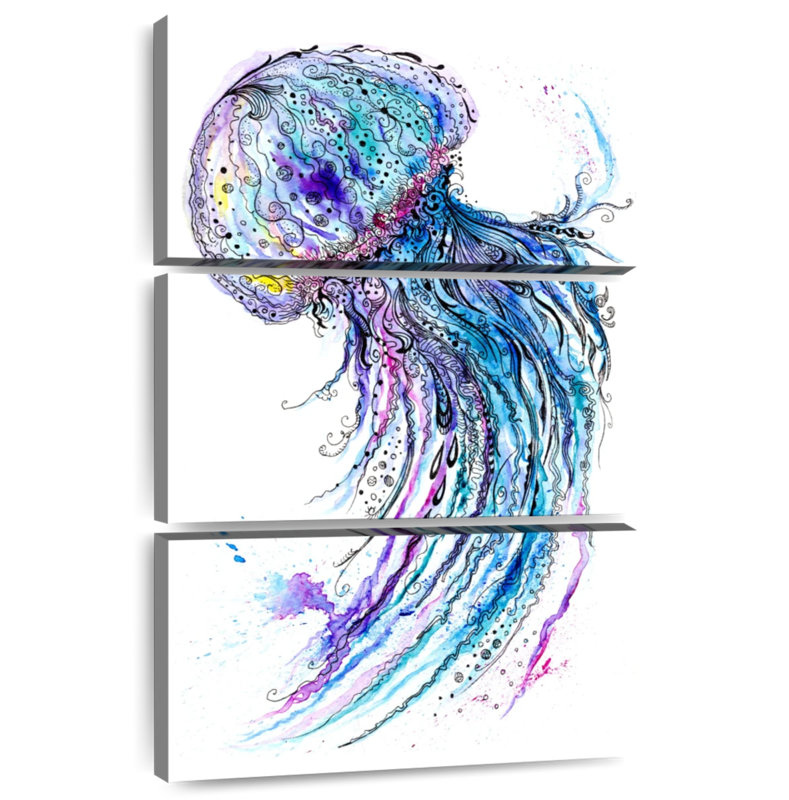 Brampt Vibrant Jellyfish, 65" H x 42" W