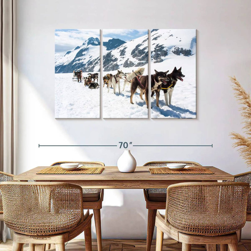 Traîneau à chiens Brampt en Alaska, H 36 po x l 57 po