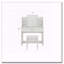 Commode 1 tiroir avec tabouret et miroir ajustable