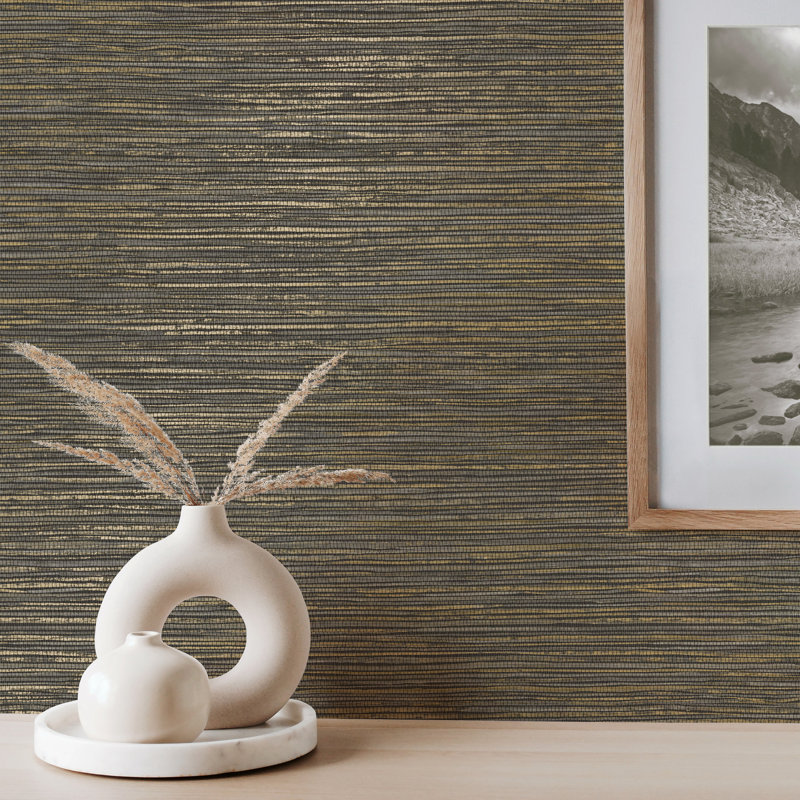 17 Stories 10.5m x 52cm Fusion Plain Wallpaper Roll, Charcoat