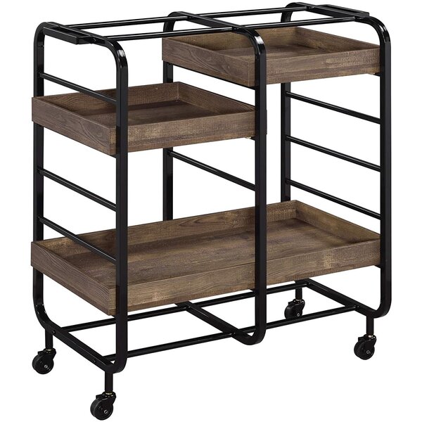 Union Rustic Charmaine Metal Bar Cart | Wayfair