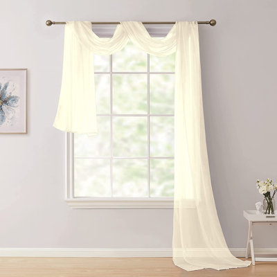 Eider & Ivory™ Rue Swag 37'' W Window Valance & Reviews | Wayfair