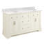 Claudia 60" Mahogany Double Basin Vanity Set with Cabinet, Vanity Top-1123524168-1123089021