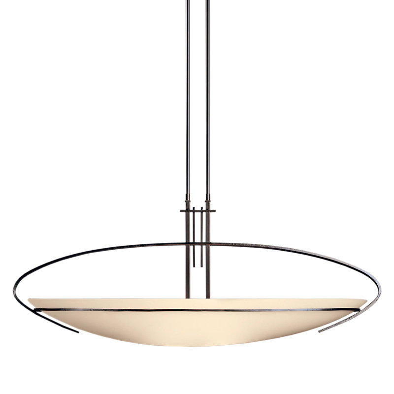 Mackintosh 2 - Light Bowl Pendant, Dark Smoke, 17.3" H x 41" W x 13.8" D