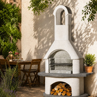 Foyer d'extérieur en béton 79,9 po Valenzia