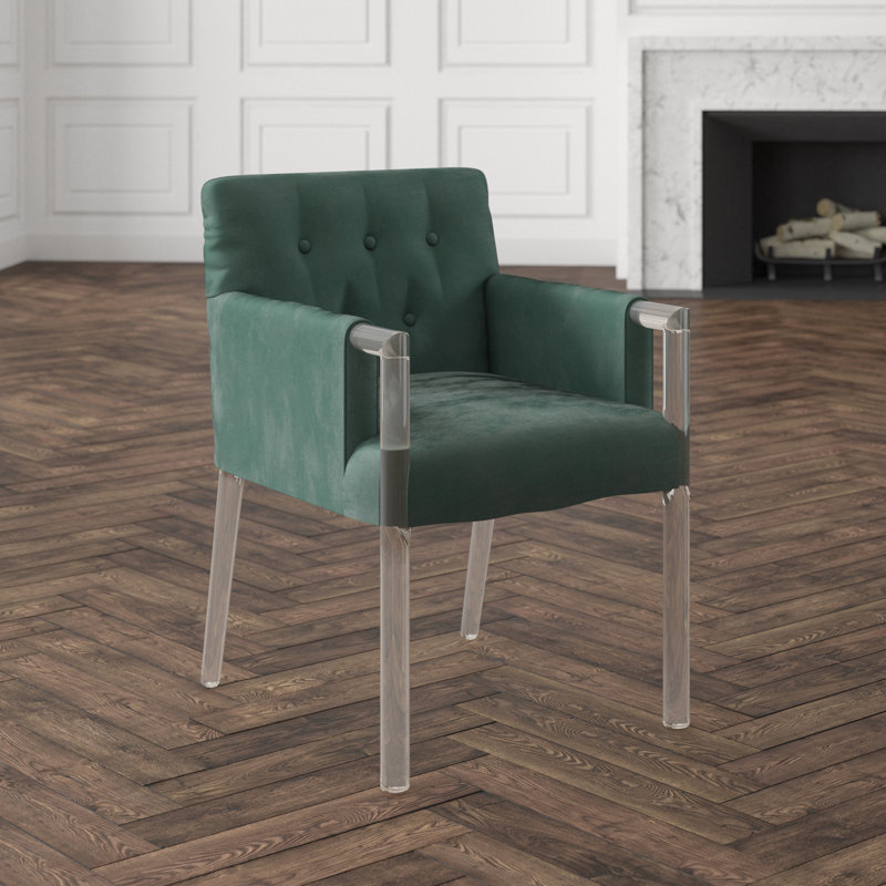 Tito Armchair, Green Linen