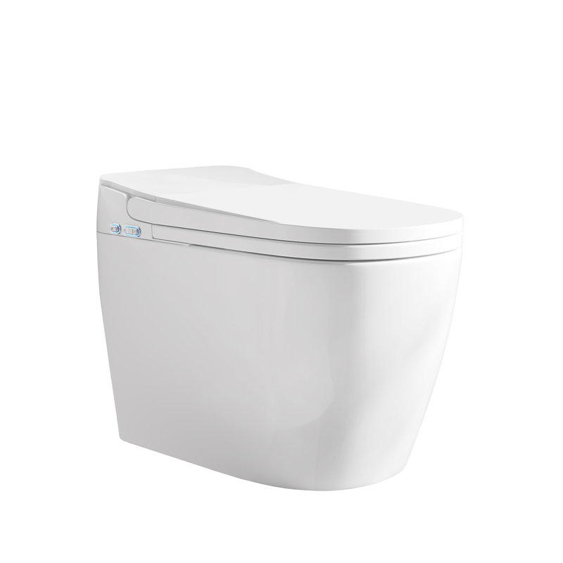 Toilette intelligente une pièce Avancer 1,28 GPF avec bidet chauffant, séchage à l'air, veilleuse, capteur de pied
