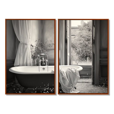 Minimalisme Bath of Serenity III - art mural moderne sur toile grise