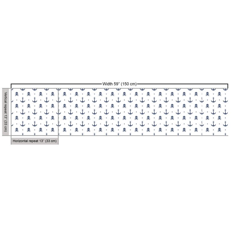 Chayden Anchors and Skulls Crossed Bones Multi-Purpose Fabric