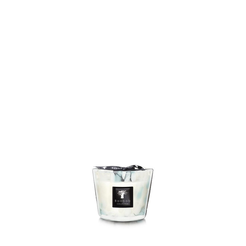 Pearls Sapphire Candle, 3.9" H x 5.07" W x 5.07" D