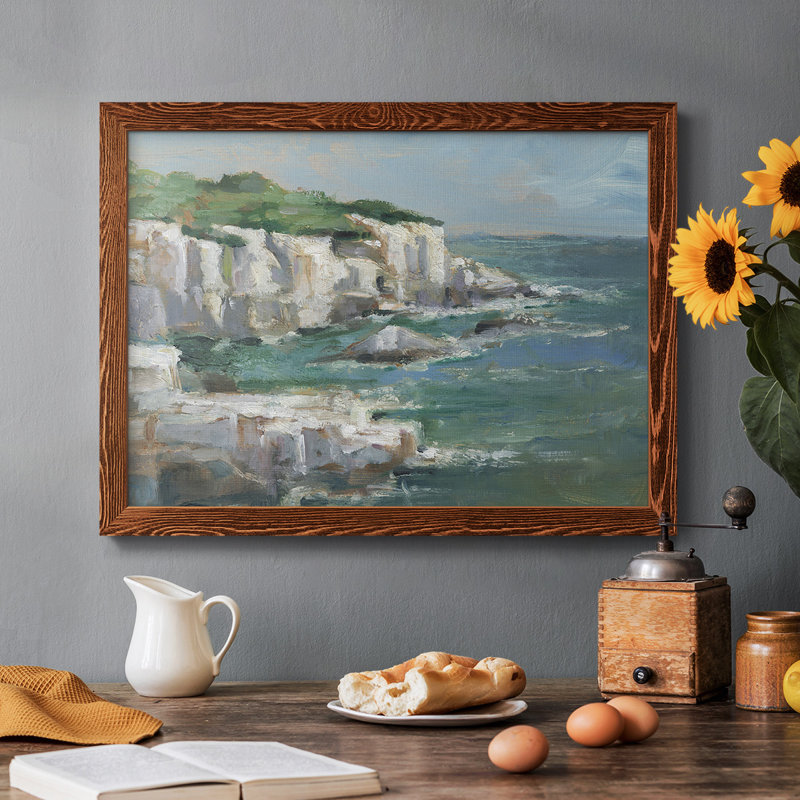 White Sea Cliff I, reproduction d'art sur toile, Érable, H 22 po x l 32 po x P 1,5 po