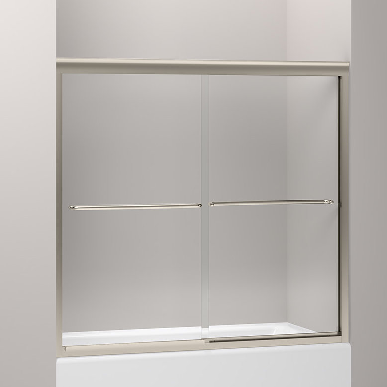 Porte de salle de bain 59,63" x 55,75" avec technologie cleancoat® Fluence, Bronze brossé anodisé