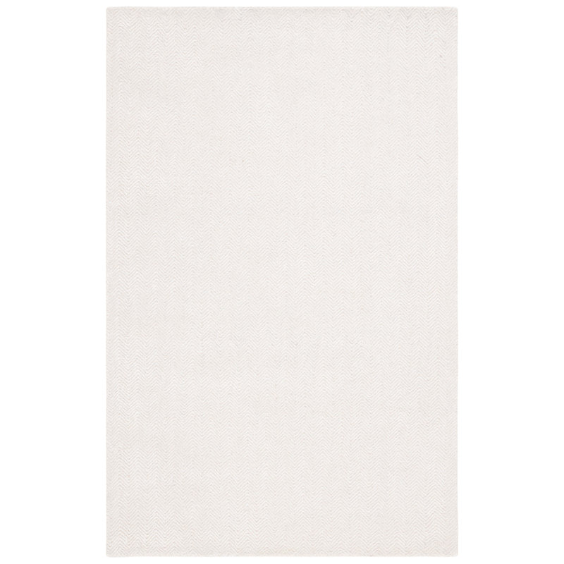 Jamey Hand Tufted Viscose Wool Cotton Chevron Rug, Rectangle 4' x 6'