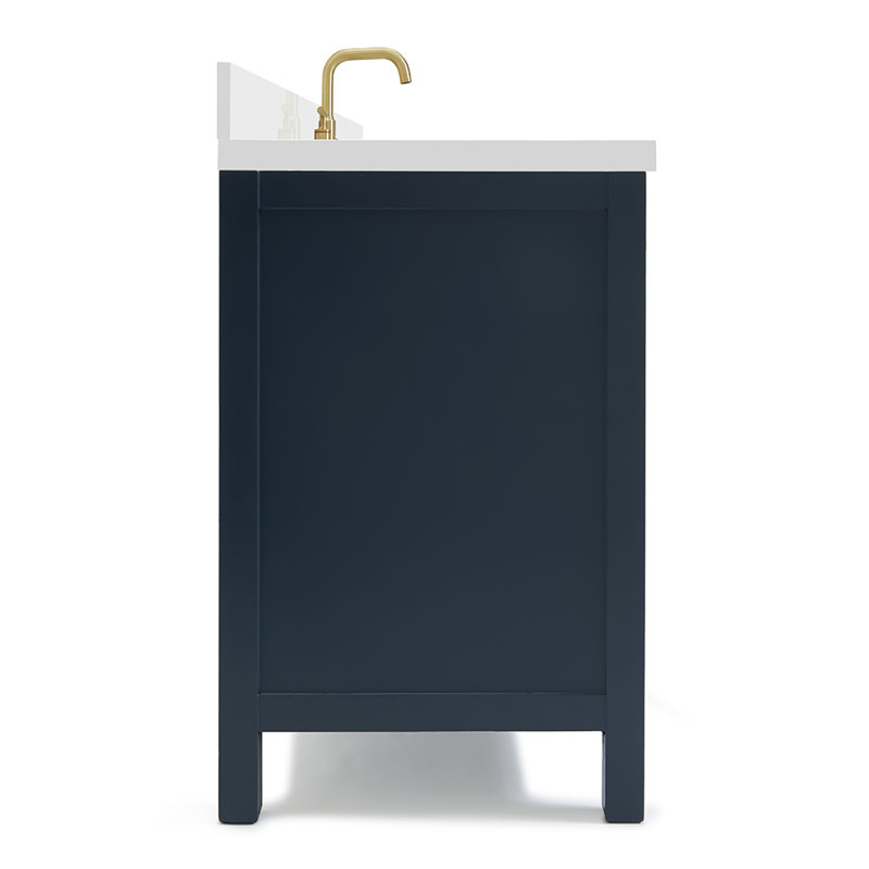 Cambridge 61'' W Single Vanity, Midnight Blue, Gold