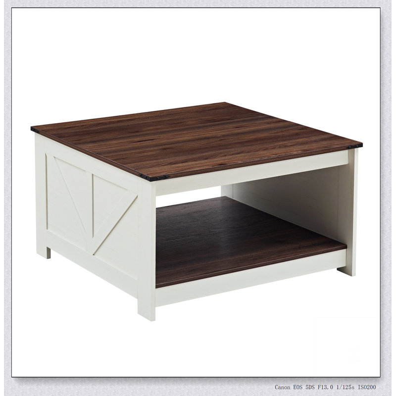 Table basse Table basse de style campagnard avec rangement Table basse en bois rustique, table basse carrée