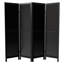 6 Ft. Tall Wooden Louvered Room Divider Walnut 3 Panel-1123949886-1123949874