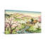 Paysage et nature, scène de village de cerisiers en fleurs au printemps-2072211417