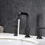 Robinet de salle de bain 3 trous noir mat avec noyau facile d'entretien et robinet à cuve haute en laiton 8,8 po